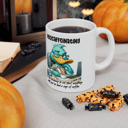 Procaffeinating Definition Coffee Mug | Funny Office Humor Ceramic Cup