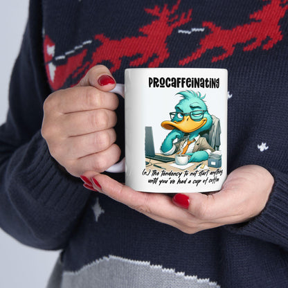 Procaffeinating Definition Coffee Mug | Funny Office Humor Ceramic Cup