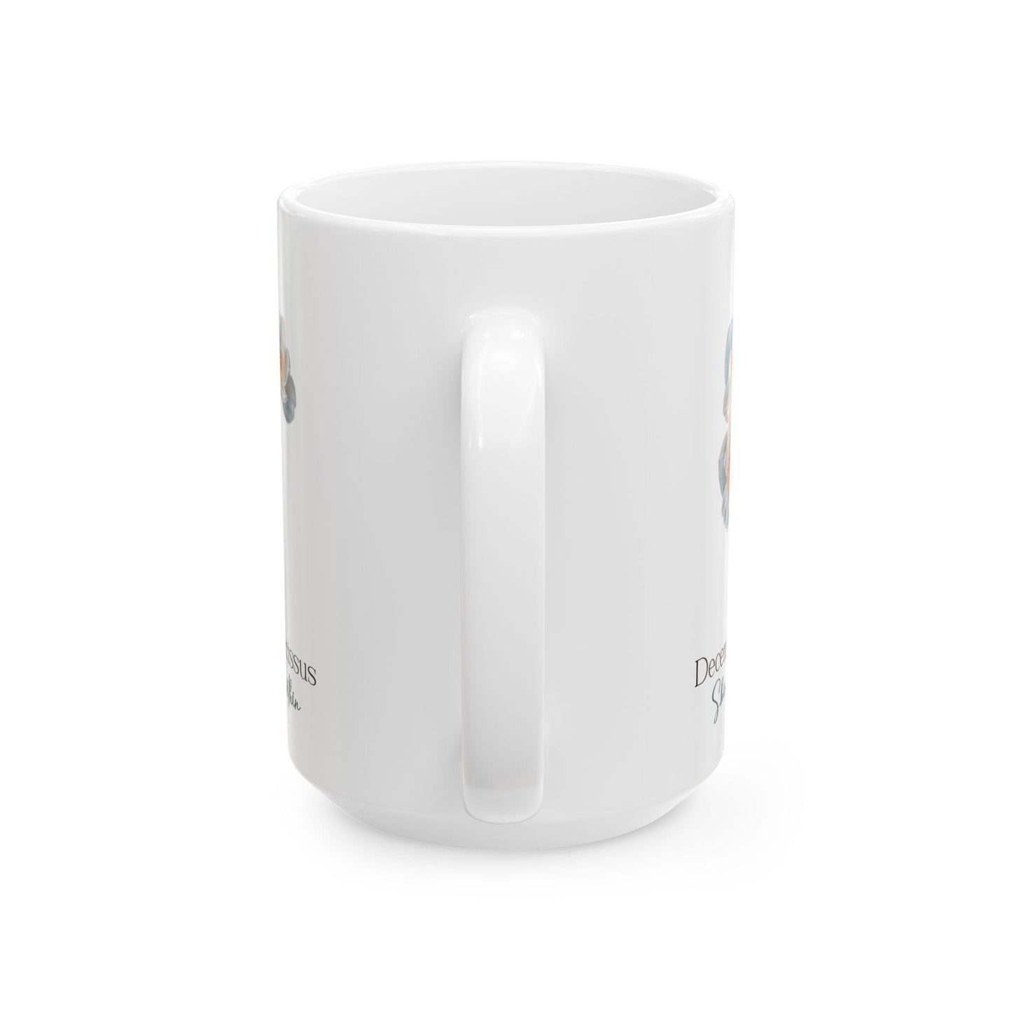 December Narcissus Floral Mug | 15oz Ceramic Coffee Cup | Winter Nature Drinkware