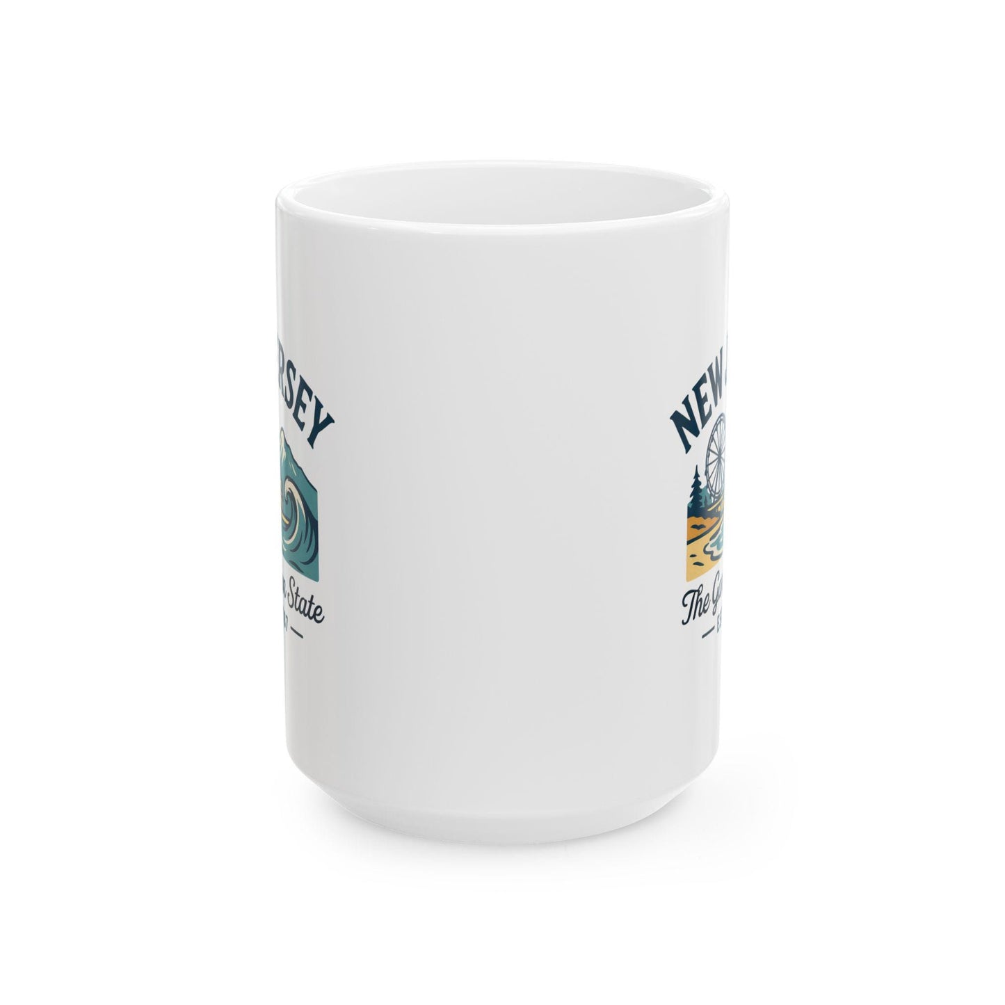 New Jersey Garden State Mug | Boardwalk Wave Ceramic Coffee Cup