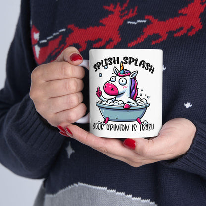 Funny Unicorn Mug | Sarcastic Coffee Cup, 15oz Ceramic (Dishwasher Safe)