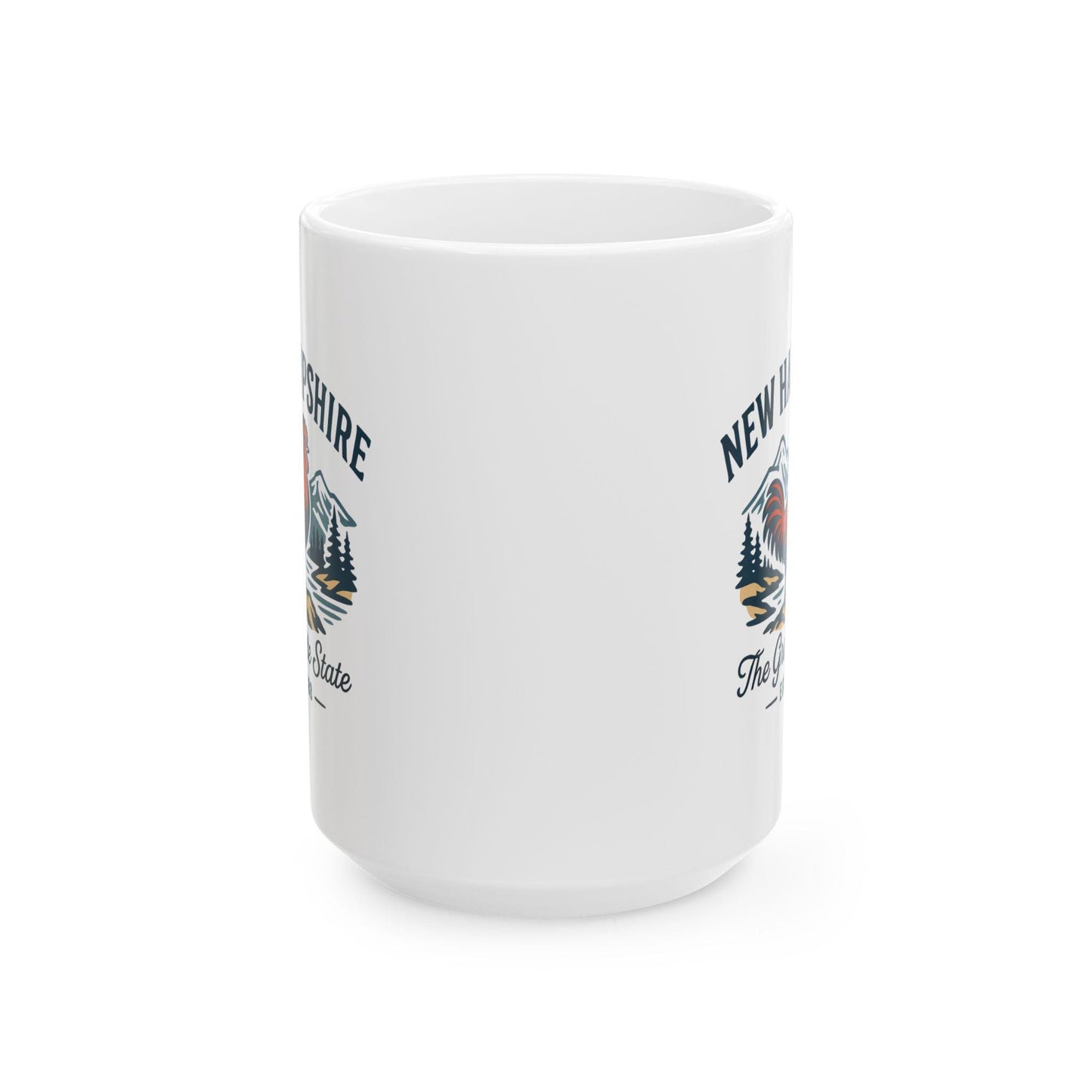 New Hampshire Rooster Mug | Granite State Coffee Cup | 15oz Ceramic Drinkware