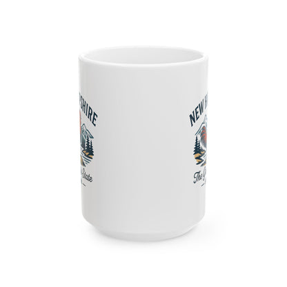 New Hampshire Rooster Mug | Granite State Coffee Cup | 15oz Ceramic Drinkware