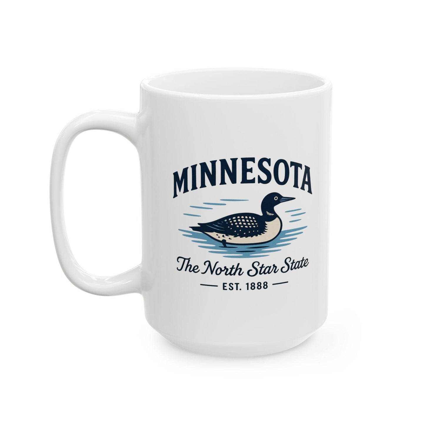 Minnesota North Star State Mug | Loon Ceramic Coffee Cup (15 oz)
