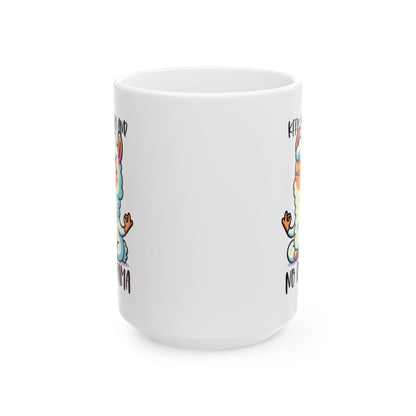 Funny Llama Mug | Meditating Llama, Zen Coffee Cup, 15oz Ceramic (Dishwasher Safe)