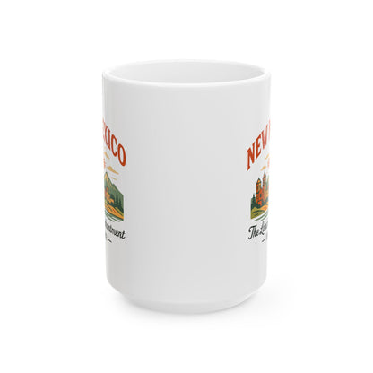 New Mexico Land of Enchantment Ceramic Mug | Southwest Desert Coffee Cup (15oz)