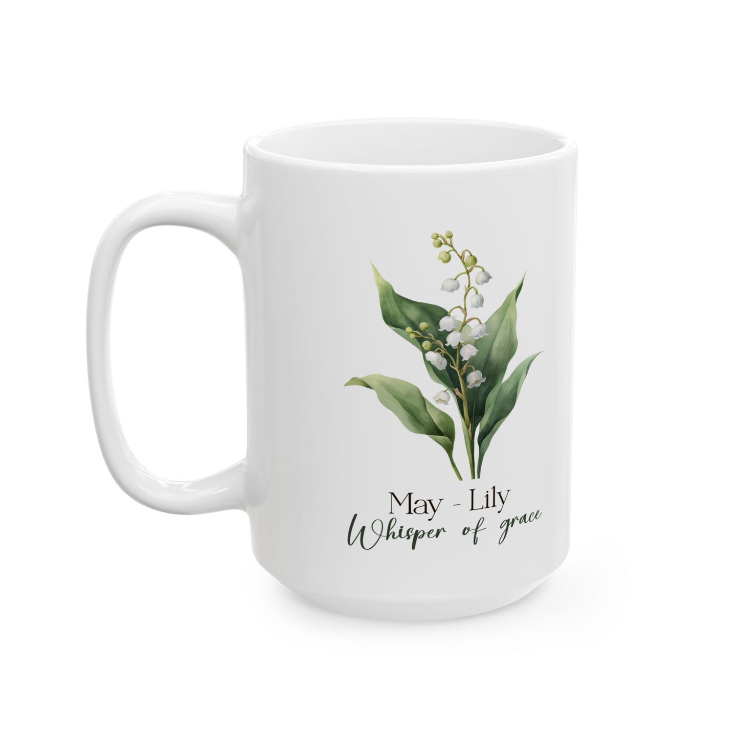 May Lily of the Valley Mug | Floral Botanical Coffee Cup (15oz)