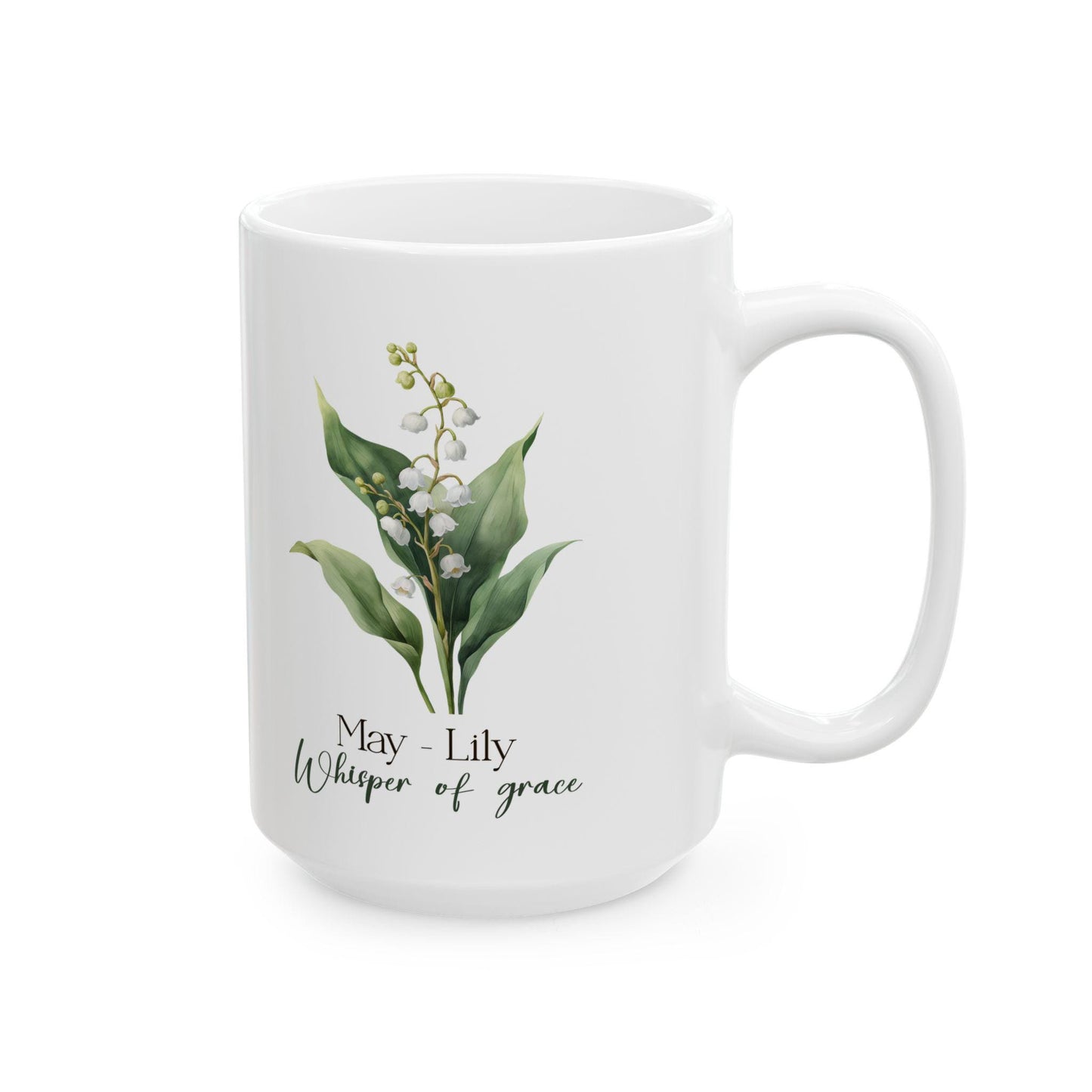 May Lily of the Valley Mug | Floral Botanical Coffee Cup (15oz)