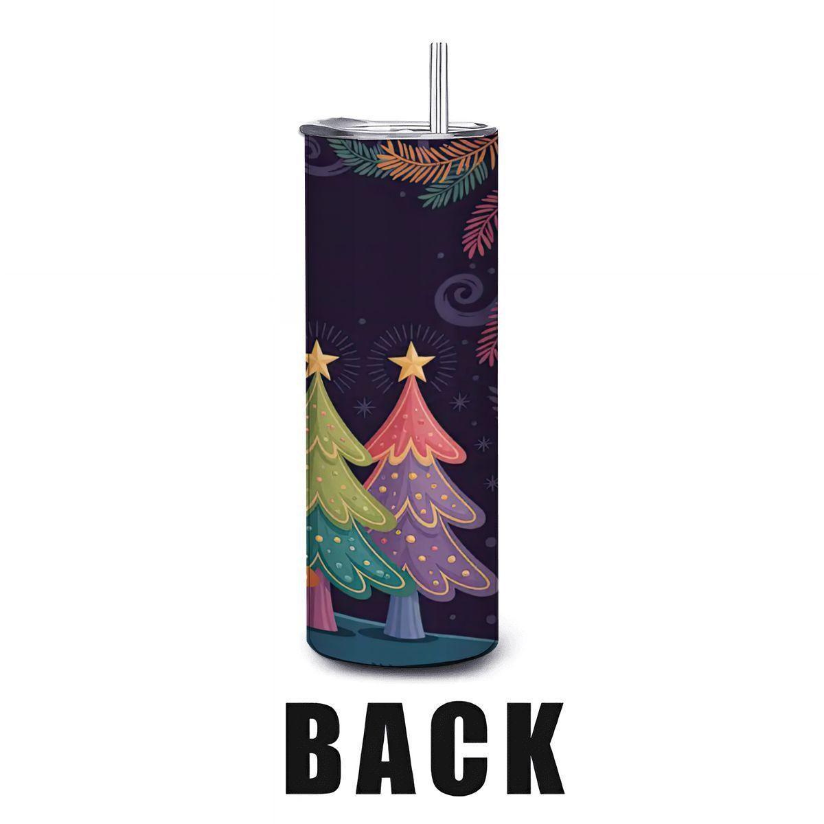 20oz Straight Stainless Steel Tumbler with Straw（Made in USA)