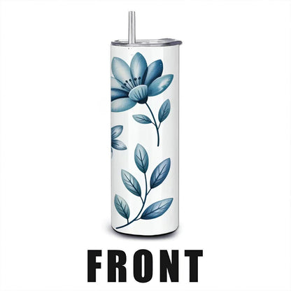 20oz Straight Stainless Steel Tumbler with Straw（Made in USA)
