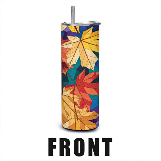 20oz Straight Stainless Steel Tumbler with Straw（Made in USA)